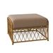 Woodard Cane Outdoor Ottoman w/ Cushion, Rattan in Brown | 17.5 H x 27.75 W x 26 D in | Wayfair S650005-27Y