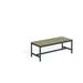 Oxford Garden Travira Outdoor Picnic Bench Wood/Metal/Natural Hardwoods in Black | 18 H x 48 W x 19 D in | Wayfair TVBB48V-PC.C