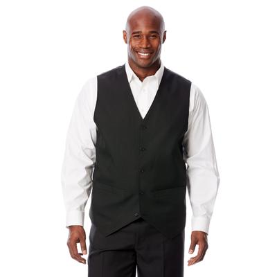 Men's Big & Tall KS Signature Easy Movement® 5-Button Suit Vest by KS Signature in Black (Size 72)