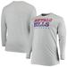 Men's Fanatics Branded Heathered Gray Buffalo Bills Big & Tall Practice Long Sleeve T-Shirt