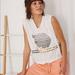 Free People Tops | Free People Graphic Tee | Color: White | Size: Xs