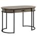 Gray Oval Metal Leg Desk - Leick Home 84405