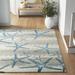 Blue/Gray 52 x 0.45 in Area Rug - Sand & Stable™ Bayshore Machine Made Power Loom Polypropylene Area Rug | 52 W x 0.45 D in | Wayfair
