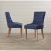 Denholme Tufted Linen Side Chair in Steel Blue Upholstered/Fabric in Brown/White Laurel Foundry Modern Farmhouse® | Wayfair ONAW1035 38350977