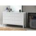 Three Posts™ Mayflower 6 Drawer Dresser Wood in White | 36 H x 59 W x 16 D in | Wayfair 1409944A770D4A13852FBBB6D7FC92CC