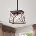 Gracie Oaks Josephville 1 - Light Unique/Statement Geometric Pendant Metal in Brown | 40 H x 12 W x 12 D in | Wayfair