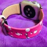 Disney Accessories | 38/40mm Disney Apple Watch Leather Band | Color: Black/Pink | Size: 42mm/44mm