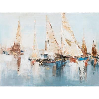 La Casa »Segelboote abstrakt« Ölbild handbemalt 120x90 cm