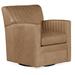 Club Chair - Bradington-Young Barnabus 27.5" Wide Swivel Club Chair Genuine Leather/Fabric in Black/Brown | 36 H x 27.5 W x 35 D in | Wayfair