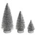 Vickerman 659939 - 3"-5"-7" Silver Glitter Oval Tree 3/Set (LS190307) Christmas Decorative Tree