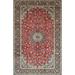 Gray/Red 144 x 96 W in Indoor Area Rug - Bungalow Rose Traditional Red/Gray Area Rug Polyester/Wool | 144 H x 96 W in | Wayfair