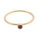 Subtly Sweet,'Natural Garnet and 8k Gold Plate Solitaire Ring'