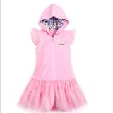 Disney Dresses | Disney Princess Girl's Pink Hooded Cover-Up Dress 2t Nwt | Color: Gold/Pink | Size: 2tg