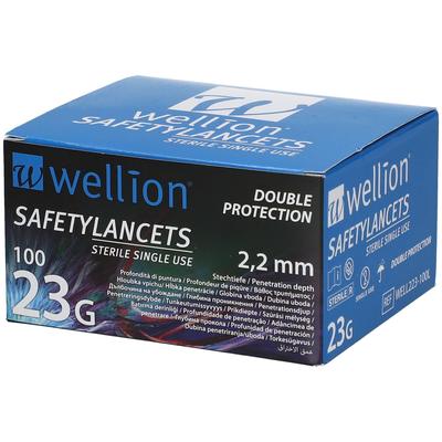 Wellion Safetylancets 23 G Sicherheitseinmallanz. 100 St Lanzetten Image