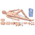 MZBZYU Nursing Skills Training Manikin Patient Care Life Size 63in Full Body Mannequin with Interchangeable Genital and Bedsore Modules and Trauma Modules for Nursing Medical Training,Male