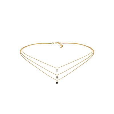 Elli Choker Kristalle 925 Silber goldfarben Damen Image