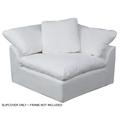 Sunset Trading Cloud Puff Slipcover for Sofa Sectional Modular Corner Arm Chair In White Performance Fabric - Sunset Trading SU-145851SC-391081