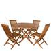 5-Piece Octagon Folding Table & Folding Chair Set - All Things Cedar TT5P-O