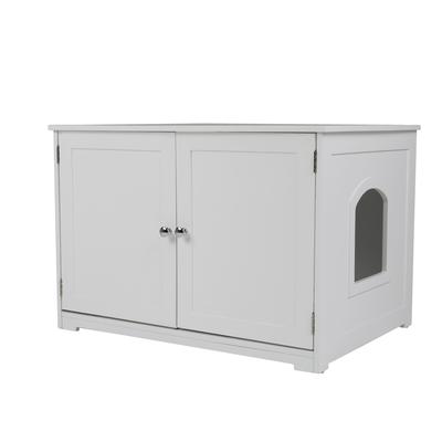 Kitty Litter Loo Bench in White - Zoovilla PTH1051...