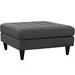 Empress Upholstered Fabric Large Ottoman - East End Imports EEI-2139-DOR