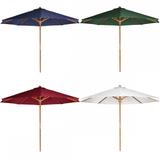 10-ft Teak Market Umbrella & Canopy, Red - All Things Cedar TU90-R