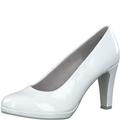 MARCO TOZZI Damen Pumps mit Trichterabsatz Vegan, Weiß (White Patent), 38 EU