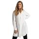 Ulla Popken Womenswear Plus Size Curvy Oversize Shawl Collar Gathered Waist Tunic Blouse Off White 58+ 750991 17-58+