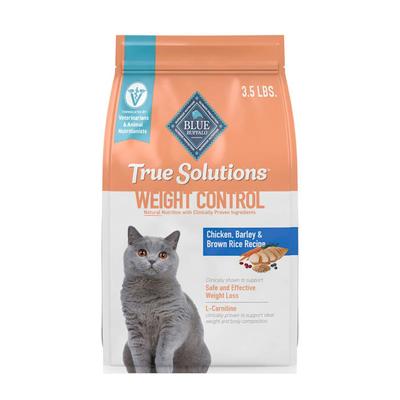 Blue Buffalo True Solutions Healthy Weight Natural Weight Control Chicken Adult Dry Cat Food, 3.5 lbs.