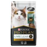 With Probiotics, High Protein LiveClear Chicken & Rice Formula Dry Cat Food, 16 lbs.