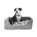 Grey Snooze Fest Cuddler Box Dog Bed, 24" L X 32" W, Medium, Gray