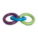 Spiny 3-Ring Dog Chew Toy, Medium, Multi-Color