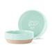 Live Bark Love Stoneware Pet Bowl, 2.5 Cups, Medium, Green