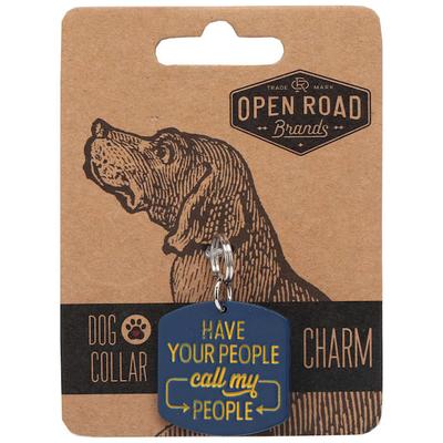 Blue Call My People Dog Collar Charm, One Size Fits All