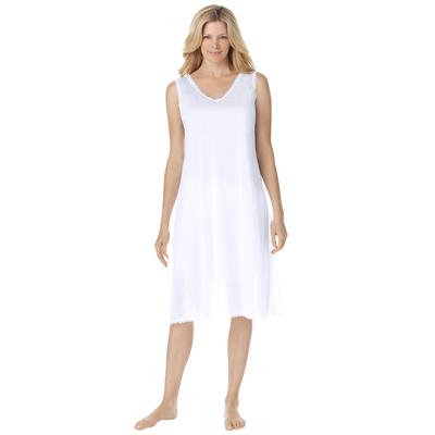 Plus Size Women's Lace-Trim Slip by Comfort Choice in White (Size 34/36) Full Slip