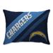 Los Angeles Chargers Super Plush Mink Diagonal Bed Pillow - Blue