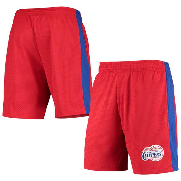 mens-mitchell---ness-red-la-clippers-hardwood-classics-swingman-shorts/