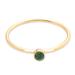 Subtly Sweet,'Green Quartz Gold Plated Solitaire Ring'