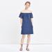 Madewell Dresses | Madewell Blue Plaid Off The Shoulder Shift Dress | Color: Black/Blue | Size: 6