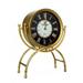 A Touch of Design Dubois Analog Metal Quartz Tabletop Clock in Gold/Metal in Black | 19.25 H x 14.5 W x 10 D in | Wayfair TC1062978