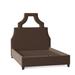 My Chic Nest Natalie Upholstered Platform Bed Upholstered in Black/Brown | 64 H x 77 W x 90 D in | Wayfair 534-1020-1140-CK