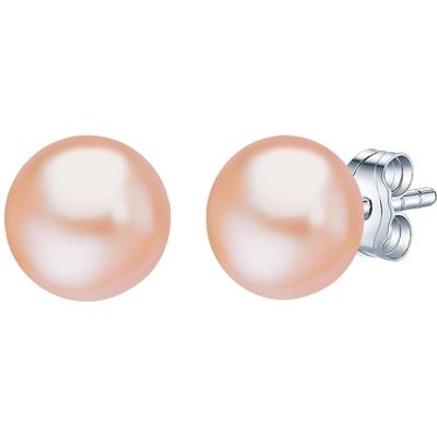 Valero Pearls - Perlen-Ohrstecker Sterling Silber Süßwasser-Zuchtperle in Silber Ohrringe 1 ct Damen