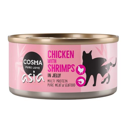 6 x 170g Huhn & Shrimps in Jelly Cosma Asia Katzenfutter nass