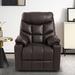 Red Barrel Studio® Faux Leather Power Reclining Heated Massage Chair Faux Leather | 43 H x 33.5 W x 29.5 D in | Wayfair