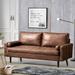 HOOOWOOO Furniture Kalysia 69.68" Square Arm Loveseat Faux Leather | 33.07 H x 69.68 W x 31.69 D in | Wayfair YSL3003