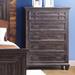 Union Rustic Kristel 5 Drawer Chest Wood in Black/Brown/Gray | 54 H x 40 W x 18 D in | Wayfair LRFY8242 38255351