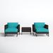 Joss & Main Savion 5 Piece Seating Group w/ Cushions Synthetic Wicker/All - Weather Wicker/Wicker/Rattan in Brown | Outdoor Furniture | Wayfair