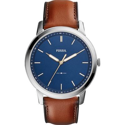Fossil Herrenuhr Edelstahl blau, braun Herren Image