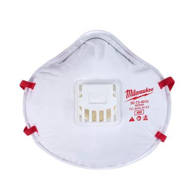 Milwaukee N95 Professional Multi-Purpose Valved Respirator (3-Pack), White