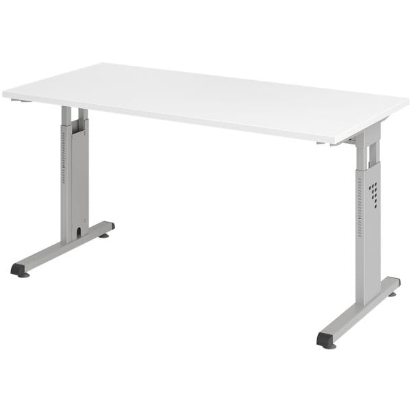 HAMMERBACHER Schreibtisch »Home Office« 140 cm breit und mechanisch höhenverstellbar bis 85 c weiß, 140x85x67.2 cm Image
