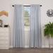 August Grove® Surikova 100% Cotton Striped Room Darkening Rod Pocket Curtain Panels 100% Cotton in Green/Blue | 84 H in | Wayfair